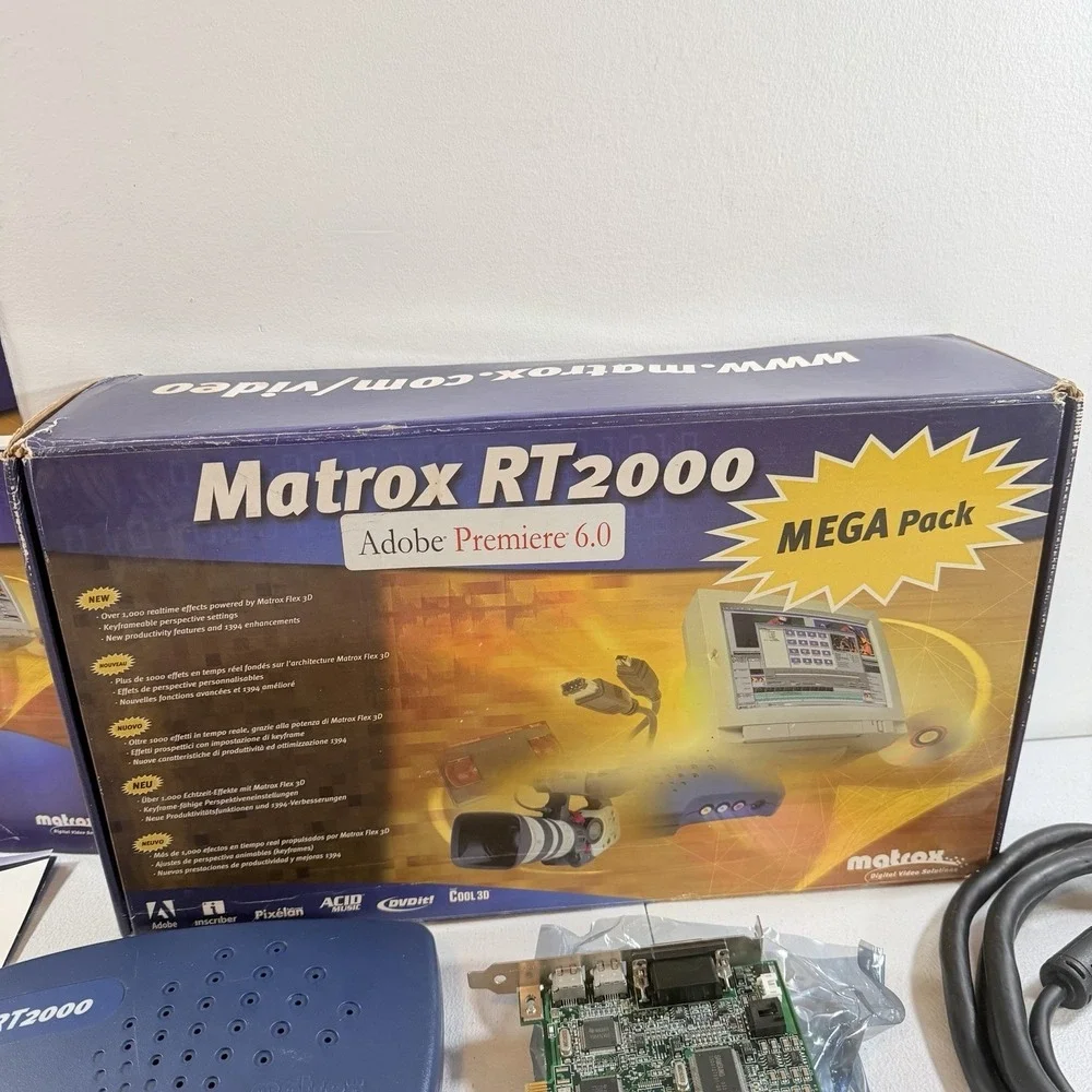 Matrox RT2000 Mega Pack Kit V 2.0 Realtime Editing W/ Adobe Premiere 6.0